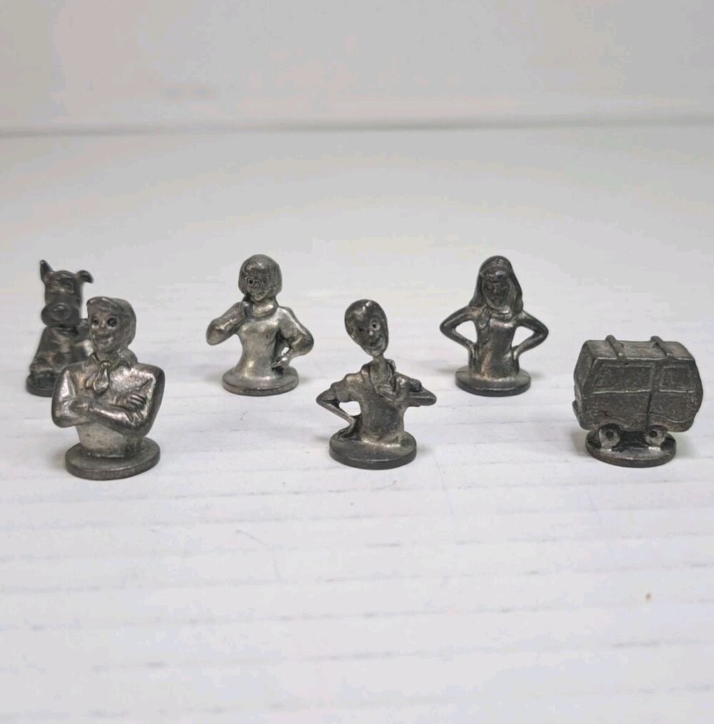 Monopoly Scooby-Doo Collector's Edition Replacement Pewter Token Set 6 Pieces